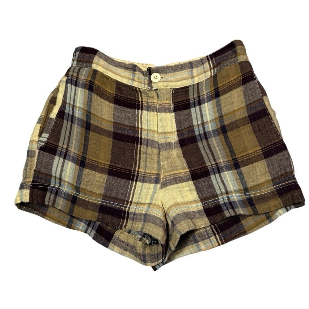 NWT New Free People Isla Plaid Shorts Size 2 - Picture 3 of 9